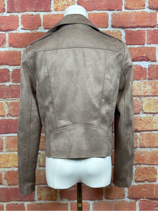 BB Dakota Steve Maden Women's Tan Faux Suede Jacket Size Medium - Picture 4 of 15